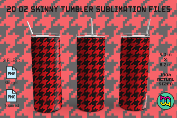 Download Skinny Tumbler 20oz Pixel Hounds Tooth 2 - Hounds tooth Collection