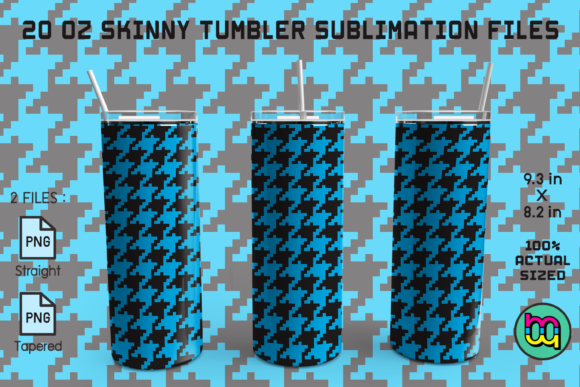 Download Skinny Tumbler 20oz Pixel Hounds Tooth 4 - Hounds tooth Collection