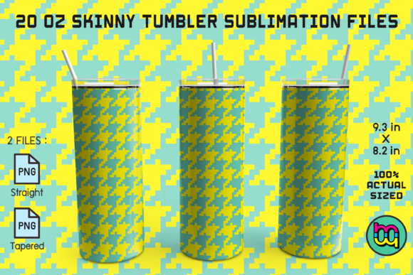 Download Skinny Tumbler 20oz Pixel Hounds Tooth 5 - Hounds tooth Collection