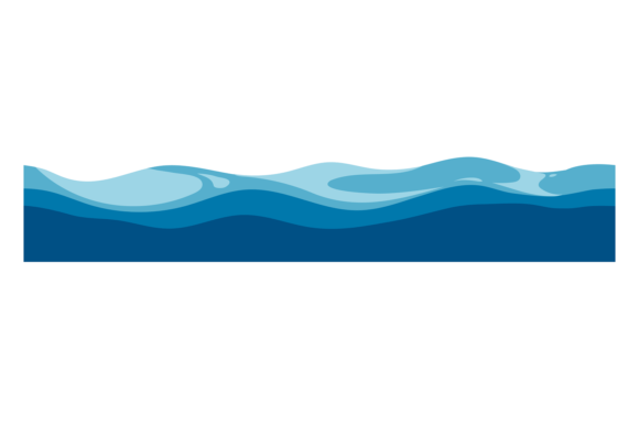 Download Water Waves Horizontal Border. Cartoon O - Premium Resources