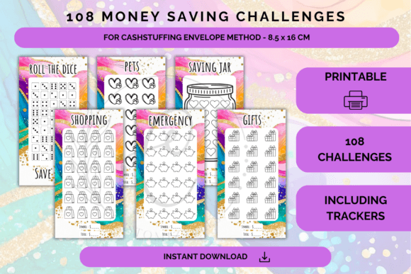 Download Money Saving Challenges Printable Bundle - Printable bundle Collection