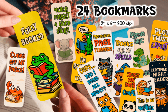 Download Funny Animal Bookmark Printable Bundle - Printable bundle Collection