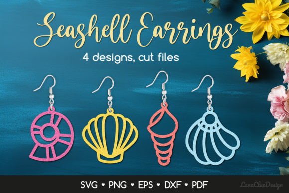 Download Seashell Earrings SVG for Crafters - Craft Collection