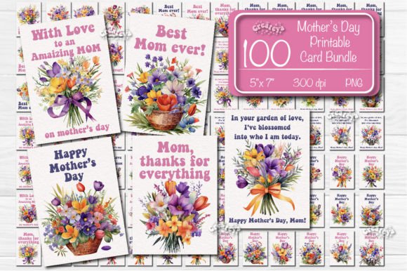 Download Mother’s Day Card Printable Bundle PNG - Printable bundle Collection