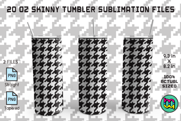 Download Skinny Tumbler 20oz Pixel Hounds Tooth 1 - Hounds tooth Collection