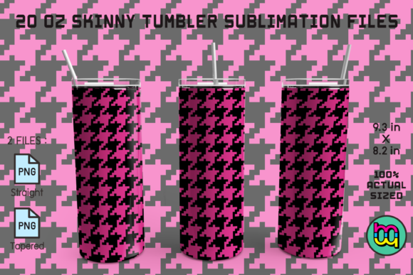 Download Skinny Tumbler 20oz Pixel Hounds Tooth 6 - Hounds tooth Collection