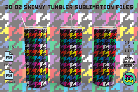 Download Skinny Tumbler 20oz Pixel Hounds Tooth 8 - Hounds tooth Collection