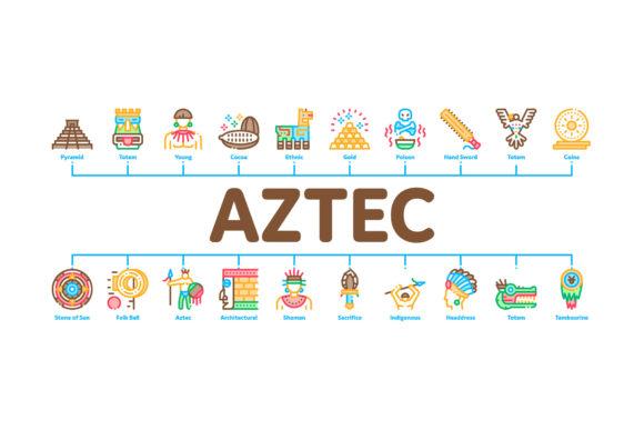 Download Aztec Civilization Minimal Infographic - Graphic Collection