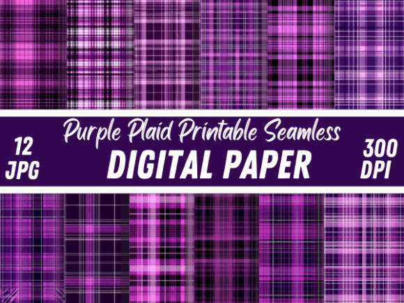 Download Purple Plaid Printable Crafted Patterns - Craft Collection
