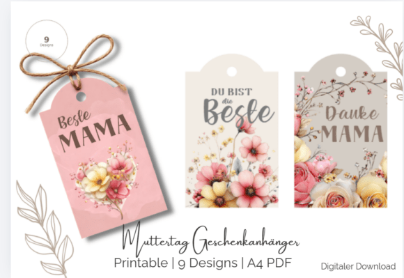 Download Mother’s Day Gift Tags Printable Bundle - Printable bundle Collection