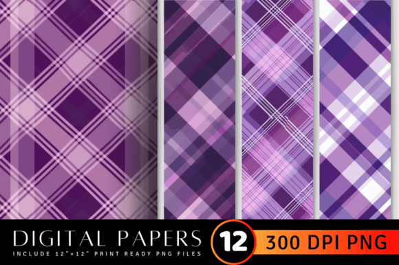 Download Purple Plaid Printable Crafted Digital P - Craft Collection